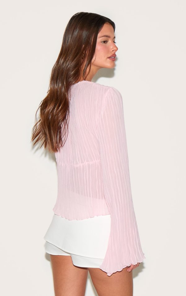 140d22369195d874525b7ea0bc402b0274d227c0_CNN0897_2_pale_pink_sheer_plisse_tie_front_flute_sleeve_blouse