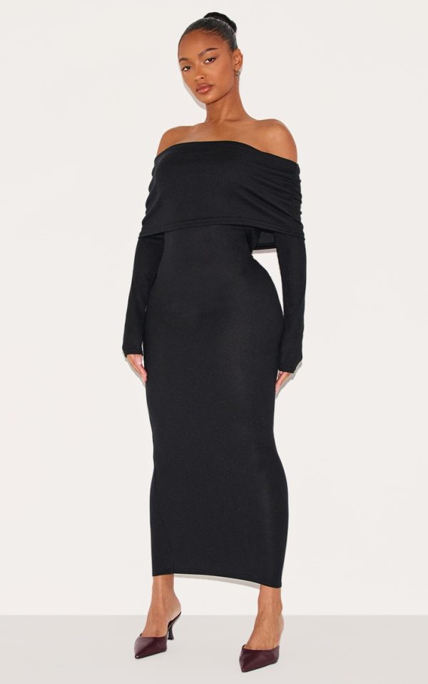 146e9f16dfddaf7fa973da86444ea1d752afbcf6_CNK6085_3_shape_black_fold_over_bardot_rib_maxi_dress