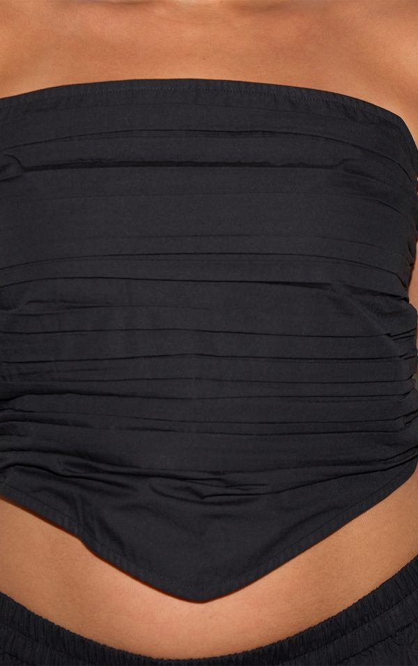 147713cd4f5c4b2f49dac3a843cc4f003a693686_CNM5113_4_plus_black_cotton_poplin_bandeau_ruched_front_top