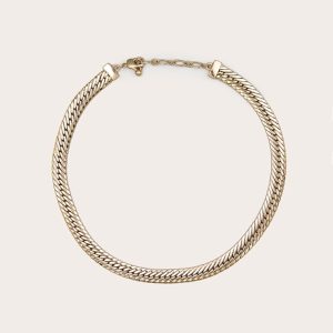 Gold Chunky Chain Simple Necklace