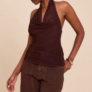 14db2065a9747db84c361b87dd8b6749c8b30ced_CNN0187_1_chocolate_double_layer_slinky_backless_trim_detail_long_top