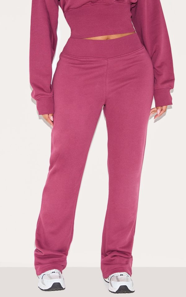 1610014cfede69316fd15b232fc4c43c53acb193_CNM0091_2_shape_burgundy_ribbed_waistband_flared_trousers