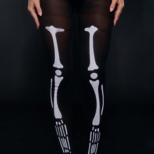 Tights Skeleton Print