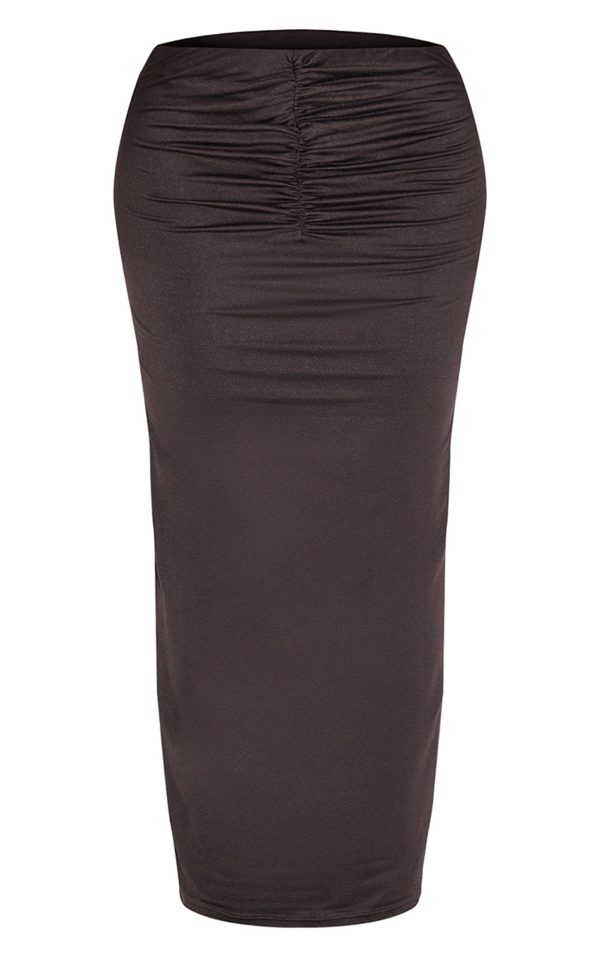 1658bad0b3070817f60cee37a369868f3cee6320_CNL8230_5_shape_chocolate_super_soft_ruched_waist_maxi_skirt