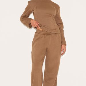 Petite Mushroom Wide Leg Jogger