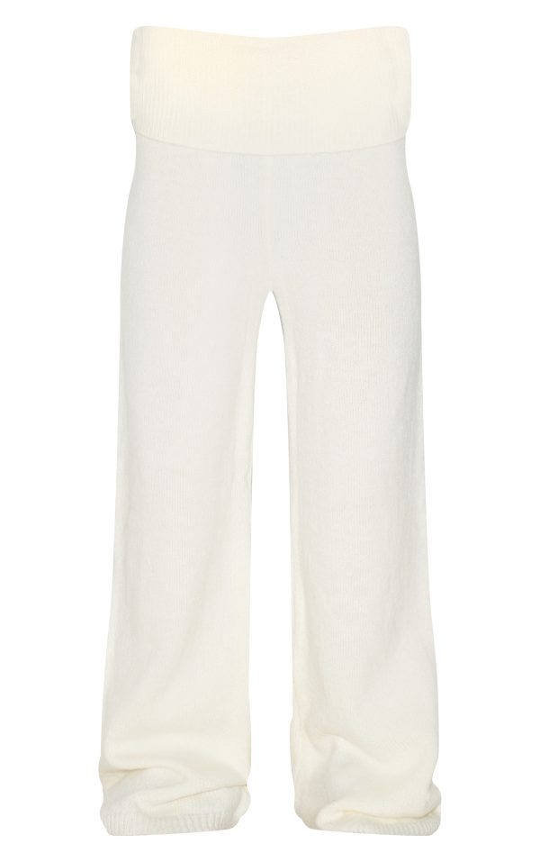 16bcd321a2229c21710cac353a93b36dc6ed16f8_CNM1007_5_petite_cream_knitted_fold_over_flare_trousers