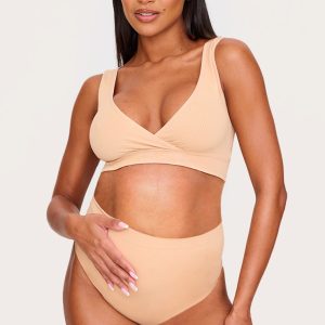 Maternity Nude Wrap Over Nursing Bra