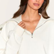 18794fcb1f5805af956b79603353952004792590_CNM6492_4_cream_premium_loopback_quarter_zip_foldover_sweatshirt