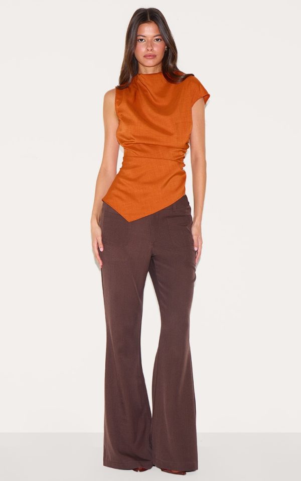 187ea68099e32ca4409a3eb5ffb519000360e8ec_CNL9467_3_rust_woven_ruched_asymmetric_long_top