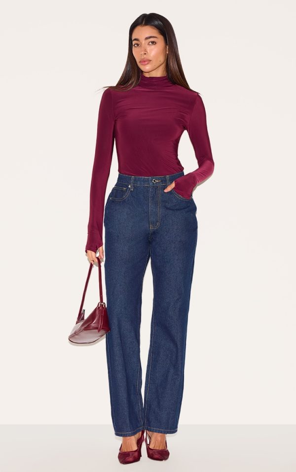 1a1f25d2053b1d755532ef8e27b96bb18733cdb6_CNM1401_3_plum_slinky_high_neck_thumb_detail_long_sleeve_top