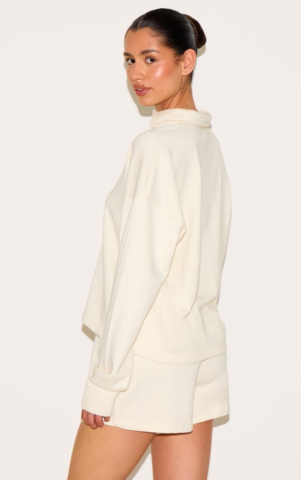 1a371c7463036367c682ee418b91382f42eb0ef5_CNM9867_2_tall_cream_loopback_oversized_polo_detail_sweatshirt
