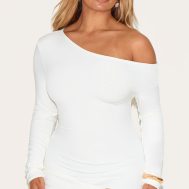 1a53cb17b2a2efa71950347062aef22ae29641f9_CNN1799_4_shape_white_off_shoulder_long_sleeve_gold_trim_mini_dress