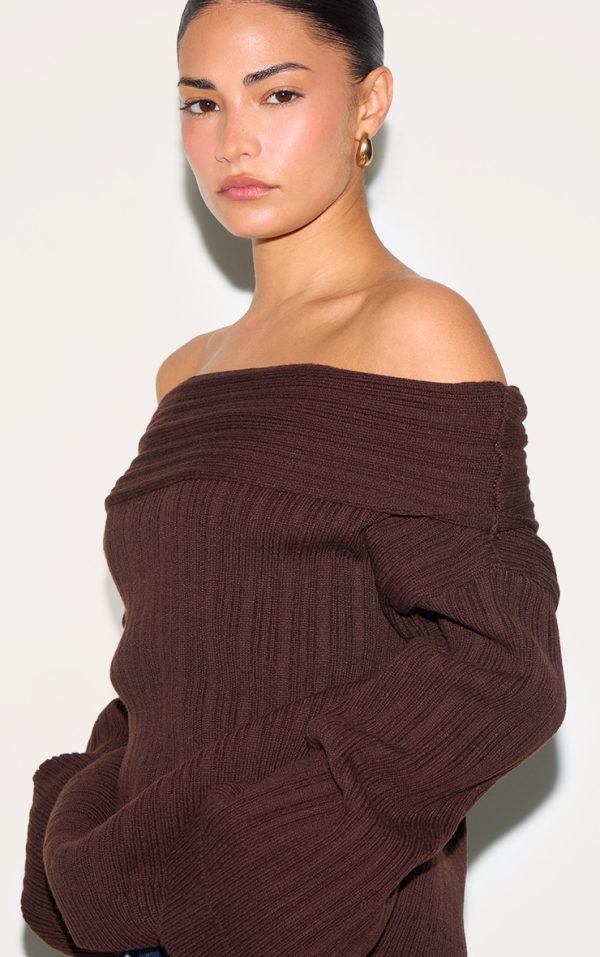 1a840ecab22570b300b07745901be1d7b596a230_CNM5513_4_petite_chocolate_knit_off_the_shoulder_jumper
