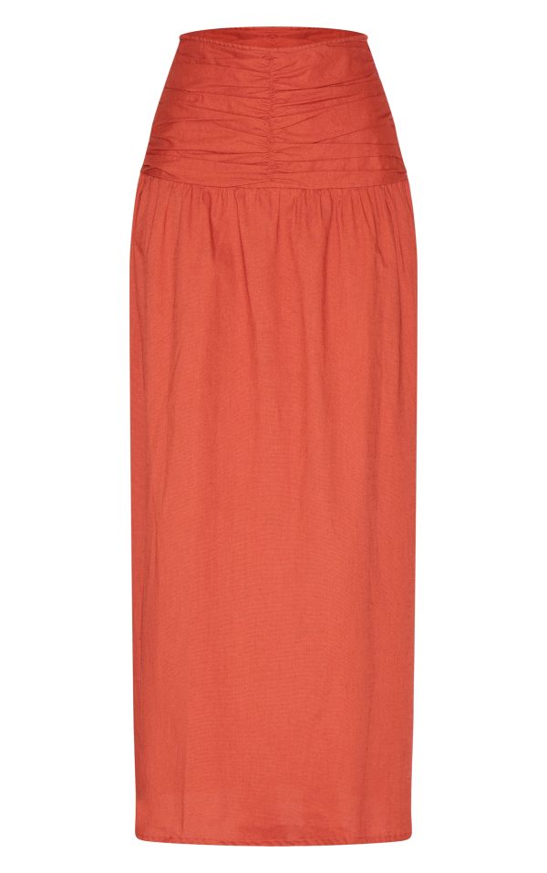 1ab5343f4c169526ff735bf4dfd10f50cefb9aaa_CNM3429_5_rust_stripe_cotton_ruched_waist_maxi_skirt