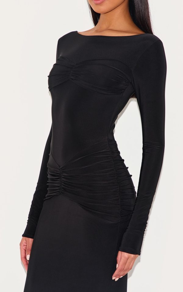 1abc18d1ce1646b62b53b6e4700971e1baa002a4_CNM7264_4_black_sinky_ruched_panel_detail_maxi_dress