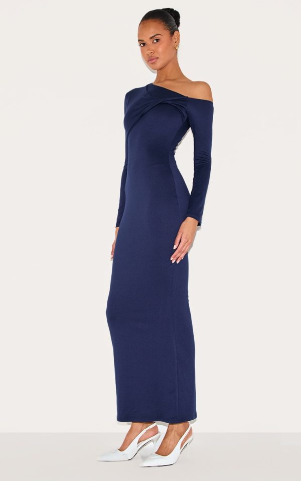 1b719bb049bf9477ed72a7849ea156dc6e17710f_CNM3146_3_navy_double_contour_twist_detail_long_sleeve_maxi_dress