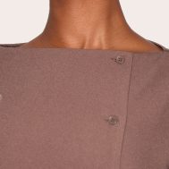 1cc80ecf8661be571db01f7c399d095e06539f6c_CNM2302_4_chocolate_woven_asymmetric_button_tailored_skort_playsuit