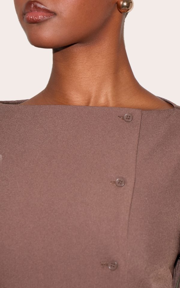1cc80ecf8661be571db01f7c399d095e06539f6c_CNM2302_4_chocolate_woven_asymmetric_button_tailored_skort_playsuit