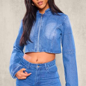 Tall Vintage Wash Zip Up Jacket