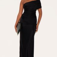 1d48b521c07de6aa68f132880b14e17c872fb329_CNM9156_1_black_double_layer_slinky_ruched_drape_maxi_skirt