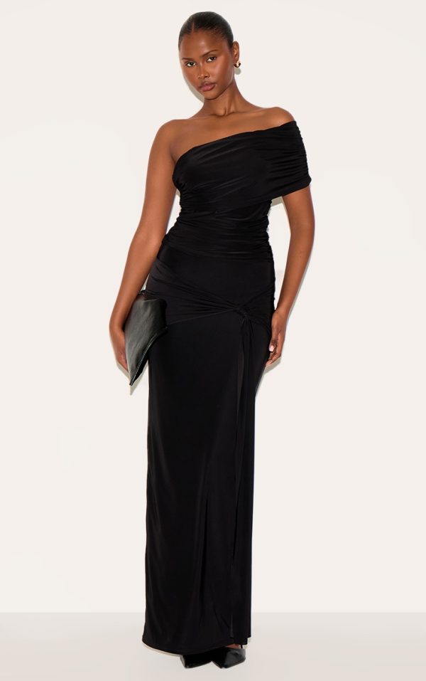 1d48b521c07de6aa68f132880b14e17c872fb329_CNM9156_1_black_double_layer_slinky_ruched_drape_maxi_skirt