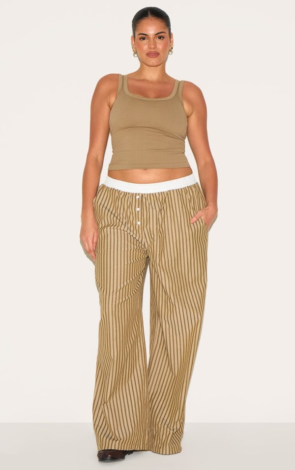 1f5eee0f9ffff396f4a6027815a55978b5be5af5_CNL9925_1_plus_brown_pinstripe_cotton_poplin_contrast_waistband_trouser