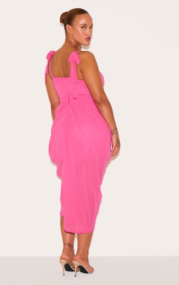 1fd2f390d1466f6e98399dd55be5bed32ead790a_CNE9096_2_plus_hot_pink_underwire_detail_draped_midi_dress-1