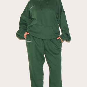 PRETTYLITTLETHING Plus Forest Green Est 2012 Printed Joggers