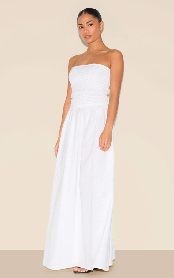 20608ade2b18991efd6743bb32f54a0fe6ca757f_CNM3954_3_petite_white_bandeau_shirred_detail_maxi_dress