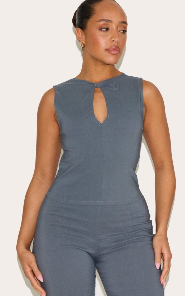 20d9550d63ab1f796a476125534f2e1abd5eeaed_CNM3080_1_shape_charcoal_stretch_woven_twist_neck_keyhole_top-1