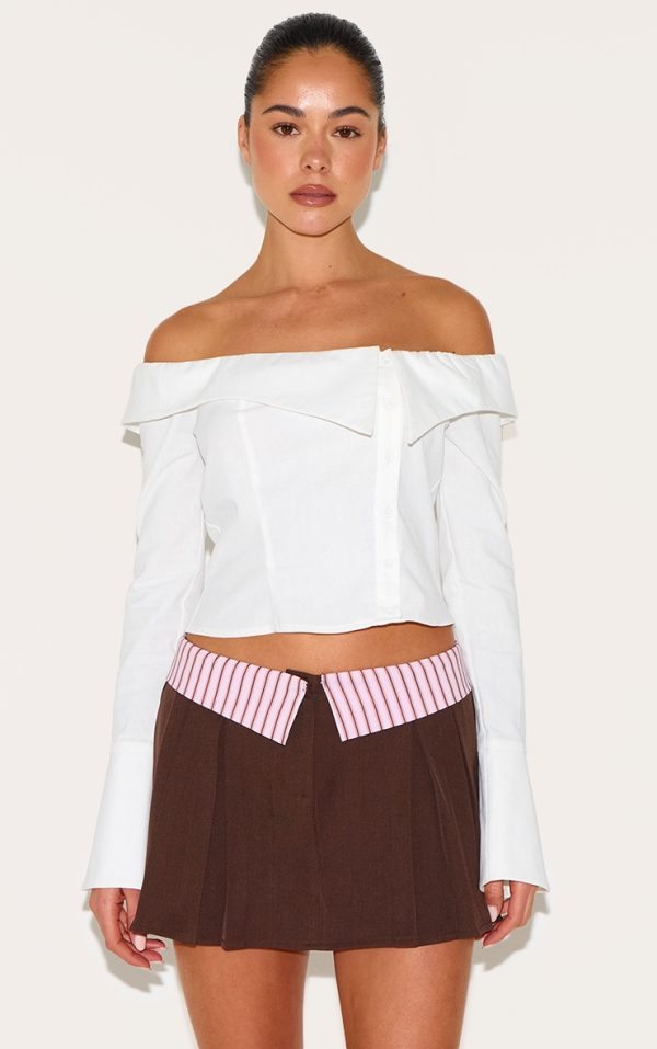 21af11c8c76f4e5c6443aba27e29032c8e099427_CNM2512_4_chocolate_brown_contrast_striped_waistband_mini_skirt