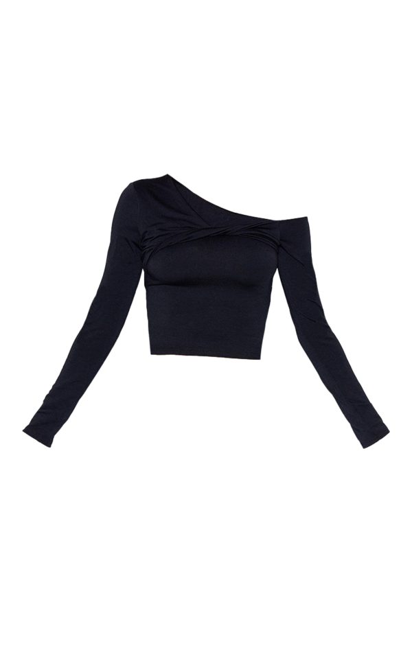 222fcb061fe45cc2950d26db8cb555af59e66a16_CNK2870_5_black_contour_jersey_asymmetric_twist_detail_long_sleeve_top