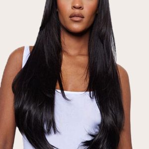 Lullabellz Thick 24` 1 Piece Straight Clip In Hair Extensions Raven