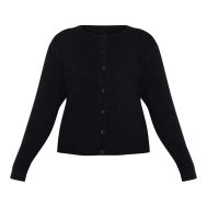 22864451c3cf20a939b4f506902164928404456b_CNJ1991_5_plus_black_melange_soft_knit_basic_button_up_cardigan