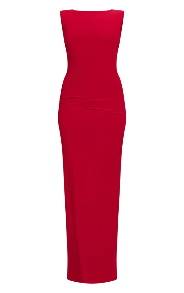228ea5a3c06baee53f6a794a32c9b86696a0d5a2_CNN3471_5_red_double_layer_slinky_low_back_trim_detail_maxi_dress