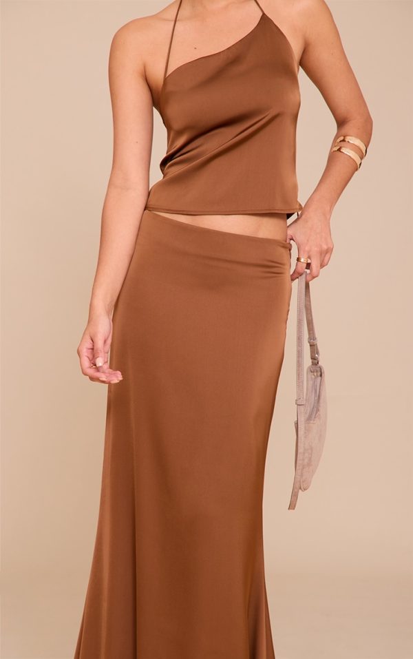 236f3ad91deac4042e7aa2f82395d7b26883192a_CNM6127_1_chocolate_satin_mid_rise_maxi_skirt