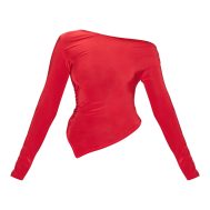 23c3433d50c1180f1aeda7fae66bbbaf738d8acc_CNM7730_5_red_soft_touch_asymmetric_ruched_long_sleeve_top