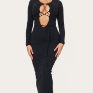 23e7357475f54b262727521ba4941e486088dd91_CNK8795_1_shape_black_sculpt_plunge_front_strappy_waist_long_sleeve_maxi_dress