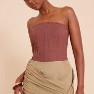254179792fa3086509f35c1f9cbb32d73bd3a3c9_CNM7335_4_mushroom_woven_wrap_front_ruched_mini_skirt