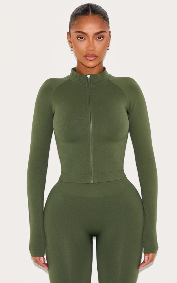 2645b99fc7633d5a4089201b50222611d17b3b03_CNM2755_1_shape_forest_green_seamless_active_zip_through_jacket