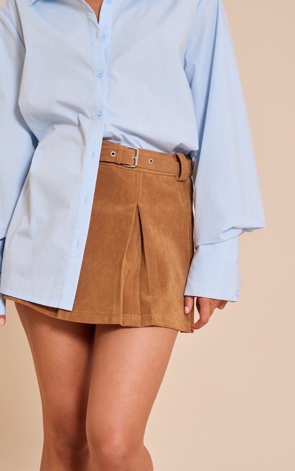 2767d69d00e5dd517383ab1d4d866c32a92b42f6_CNM0628_5_camel_faux_suede_pleated_mini_skirt