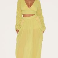 278ab2ccd939fe6ee7d86c800a81764407736ef7_CNM6237_3_shape_lime_chiffon_balloon_sleeve_plunge_front_cinched_waist_blouse