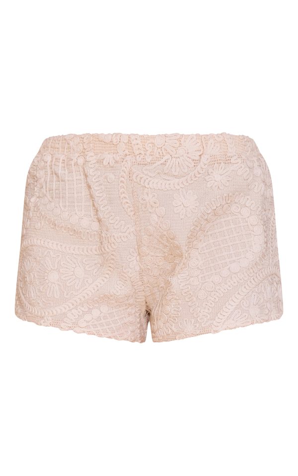 27e8289e778f93ace5230b67093fc107803f3cc2_CNM8803_6_cream_textured_embroidered_mid_rise_mini_shorts
