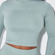 288b9b5ee1112160a4d7438d169db255929c38ce_CNJ7958_4_shape_sage_green_stretch_seamless_high_neck_long_sleeve_top