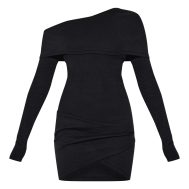 2922dd5f995e89445bcd0ec45676cd9b89cd9a2a_CNM3171_5_black_rib_fold_one_shoulder_mini_dress-1