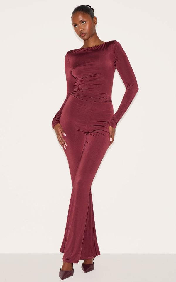 29b607c03f30293aca5a94aa9c6299c833fc8a79_CNM3116_3_wine_double_layer_slinky_gathered_long_sleeve_wide_leg_jumpsuit-1