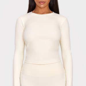 Bone Ultimate Sculpt Long Sleeve Crop Gym Top