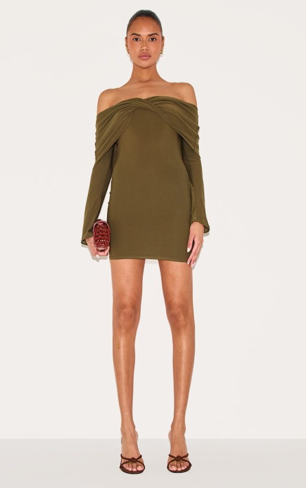 2a86ab991382b62157b20a5156c3deac707f9fa1_CNM2278_3_khaki_soft_touch_twist_detail_bardot_bodycon_dress