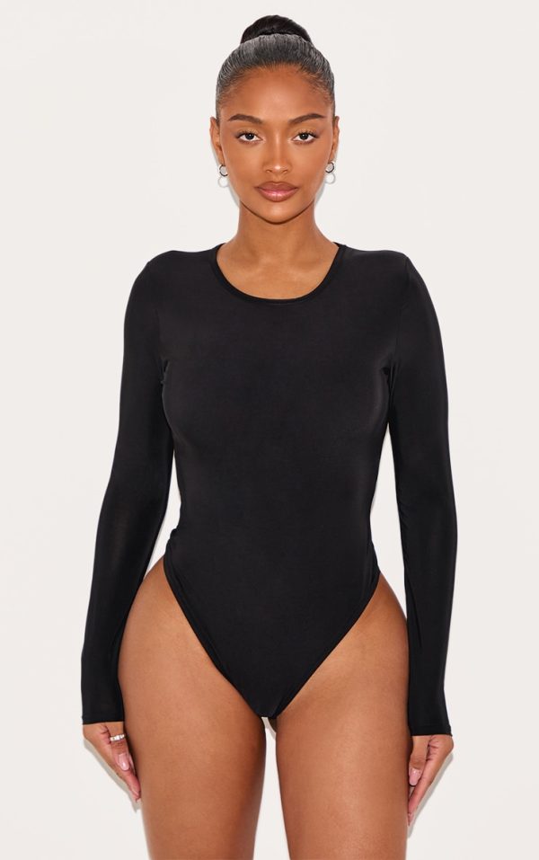 2bba9ad474c693594e7745fd2b764f26064f2756_CLV1368_2_shape_black_slinky_long_sleeve_bodysuit