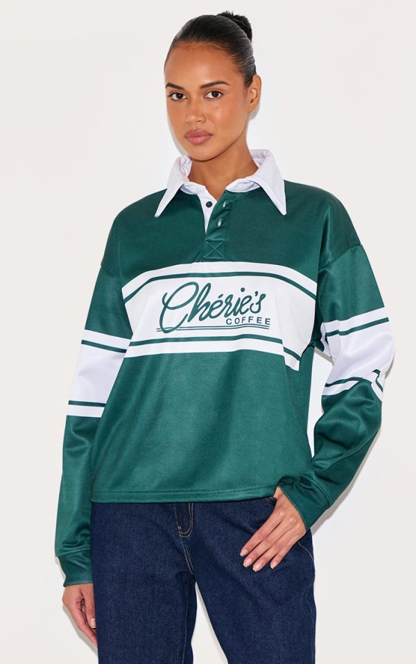 2bbada292ef21f3370243c887e5676657dbc6081_CNK7250_1_forest_green_striped_graphic_varsity_collared_sweatshirt